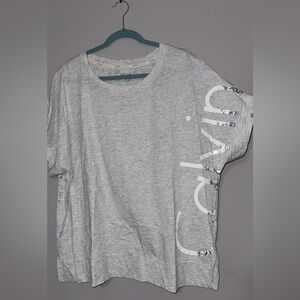 Calvin Klein Heather Gray Graphic Short Sleeve Tee
